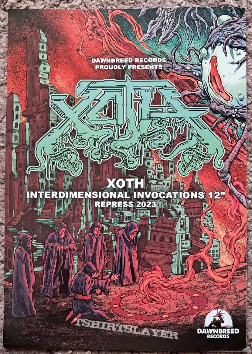 Xoth Interdimensional Invocations Writhing Shadows - 2022/2023 Official Album Release Flyer