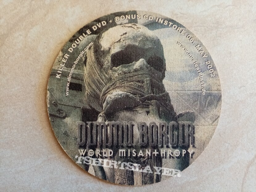 Dimmu Borgir World Misanthropy Primal Fear Black Sun - 2002 Official Promotional Beer Mat
