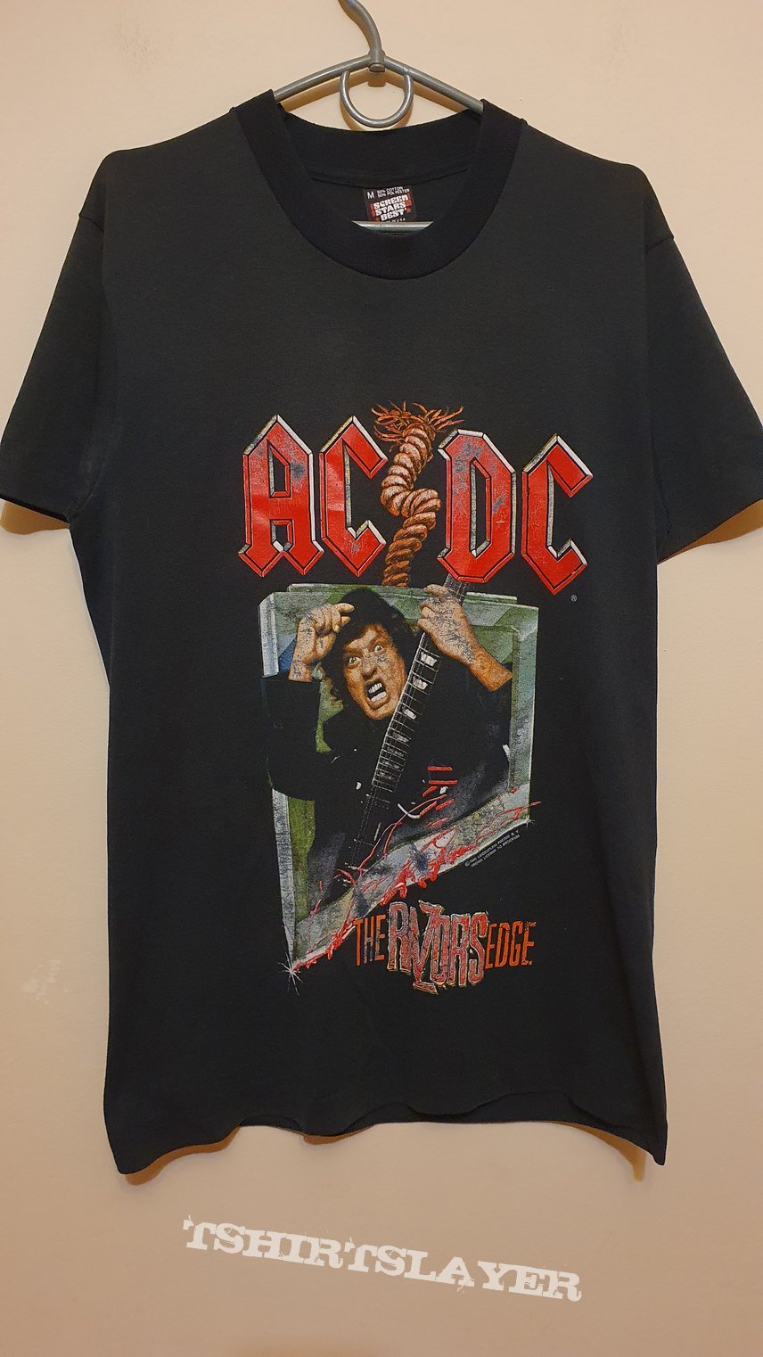 AC/DC 1990 ACDC razors edge tour t shirt | TShirtSlayer TShirt and ...