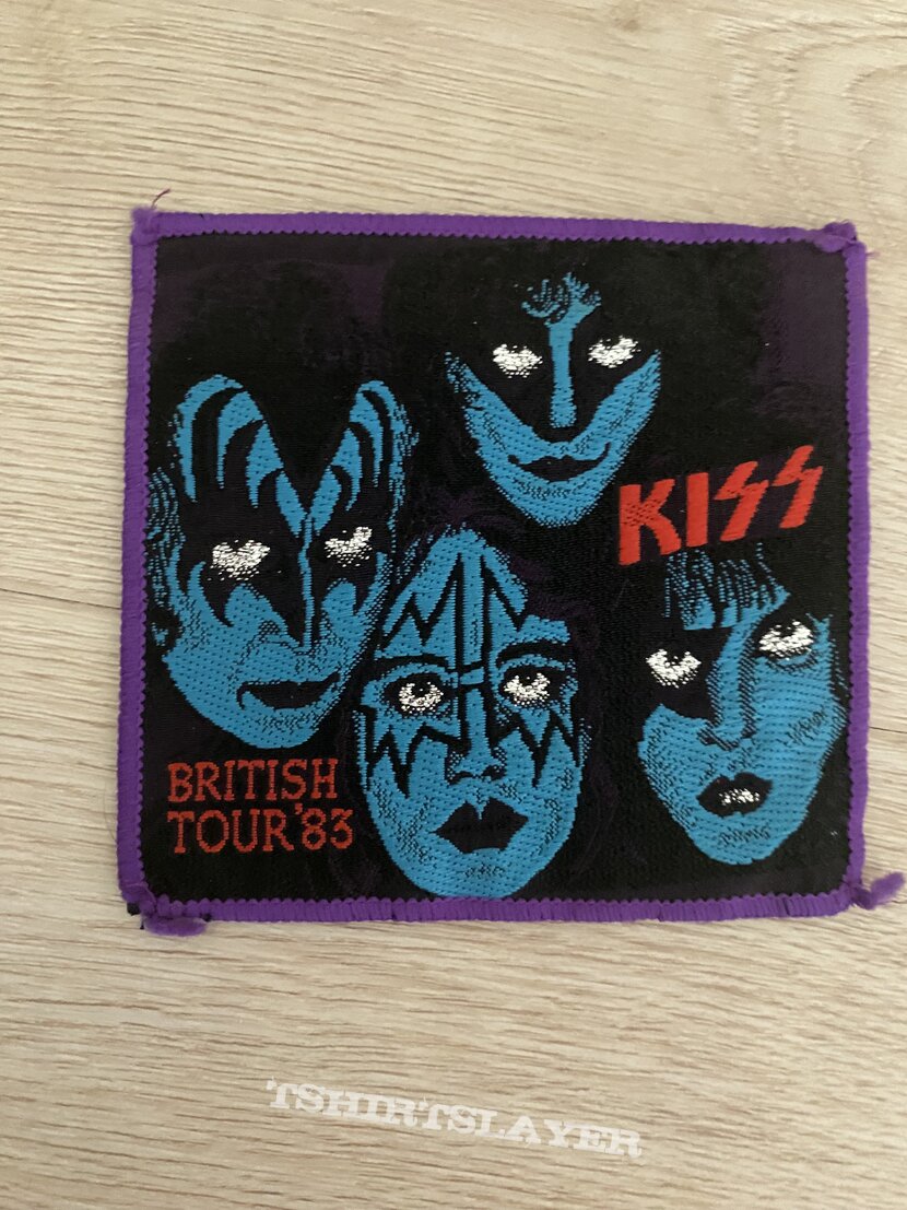 Kiss British Tour 83 purple border 