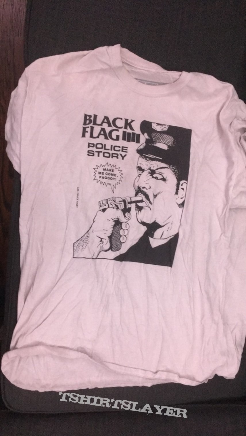 Black Flag Police Story short sleeve shirt *vintage* (XL)