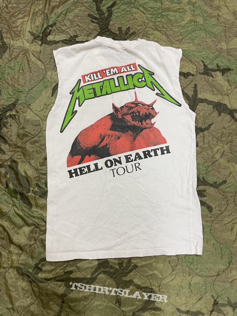 Metallica &quot;Hell On Earth Tour/Kill &#039;Em All&quot; Cutoff tshirt