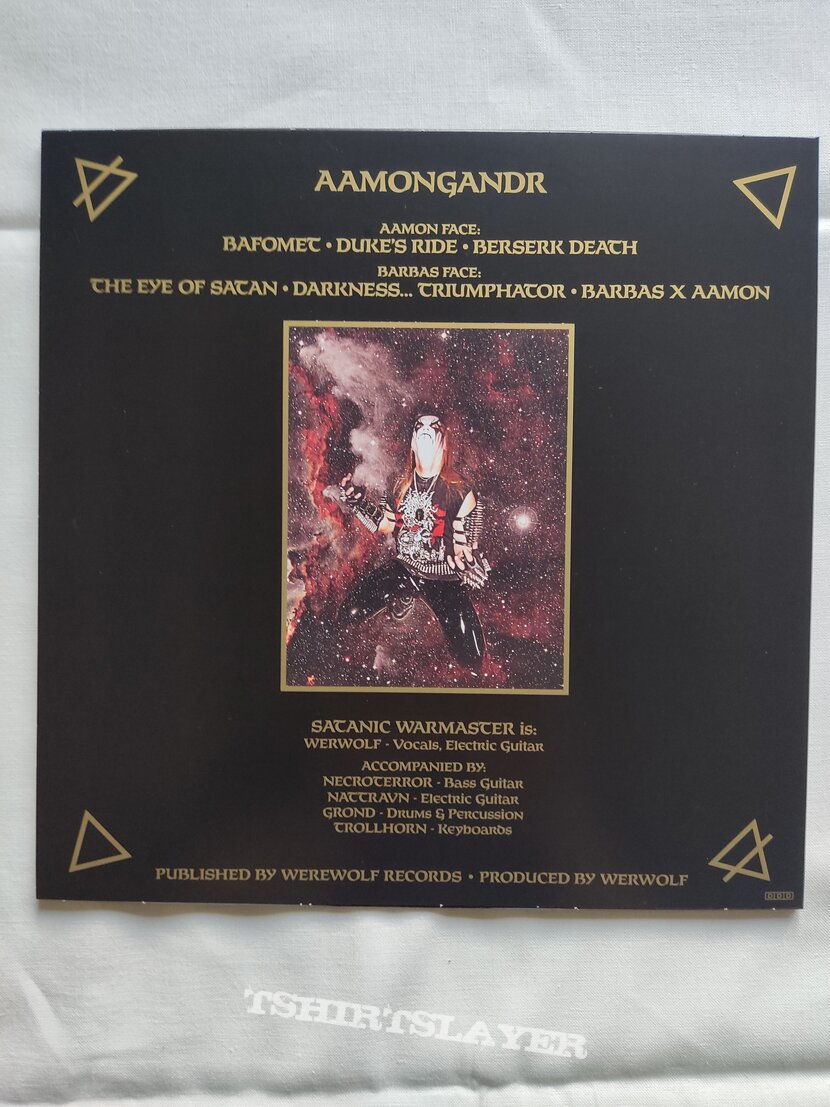 Satanic Warmaster – Aamongandr - mustard/black spinner vinyl + poster + signed photo