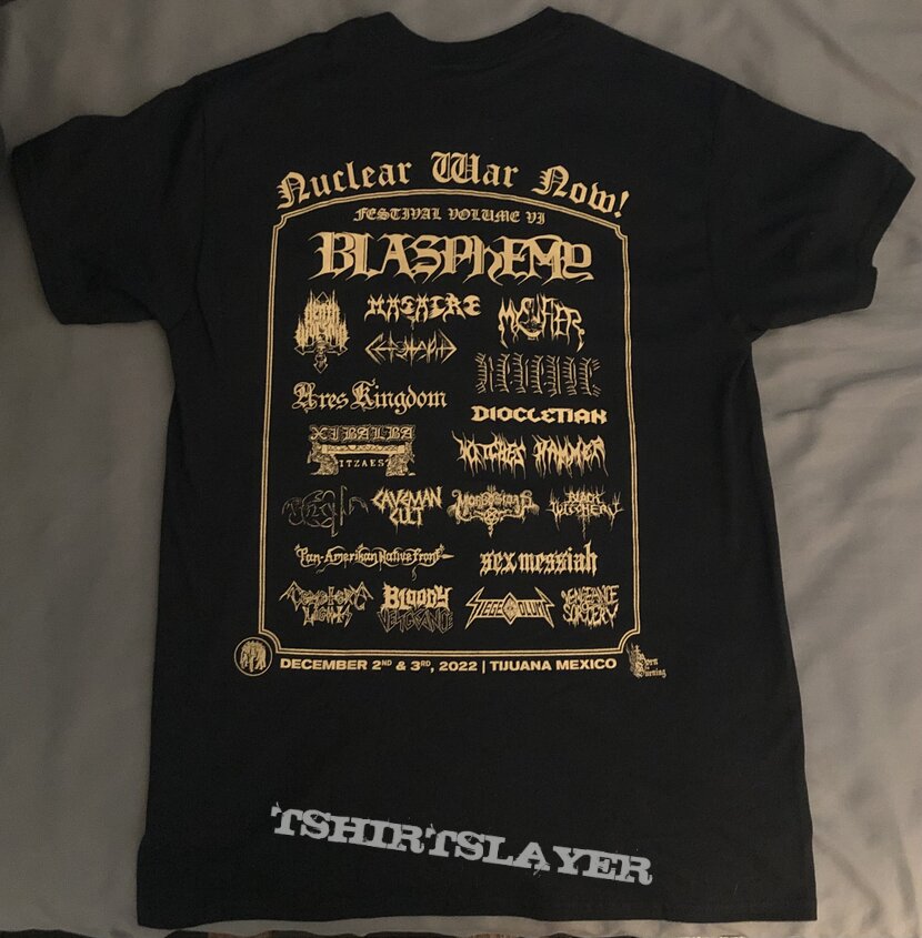 Blasphemy- Fallen Angel Of Doom…. NWN Fest VI camo shirt