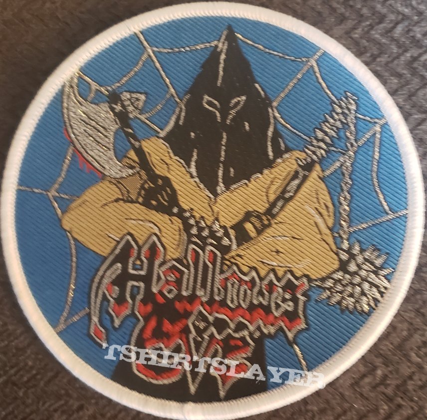 Hallows eve tales of terror white border circular patch