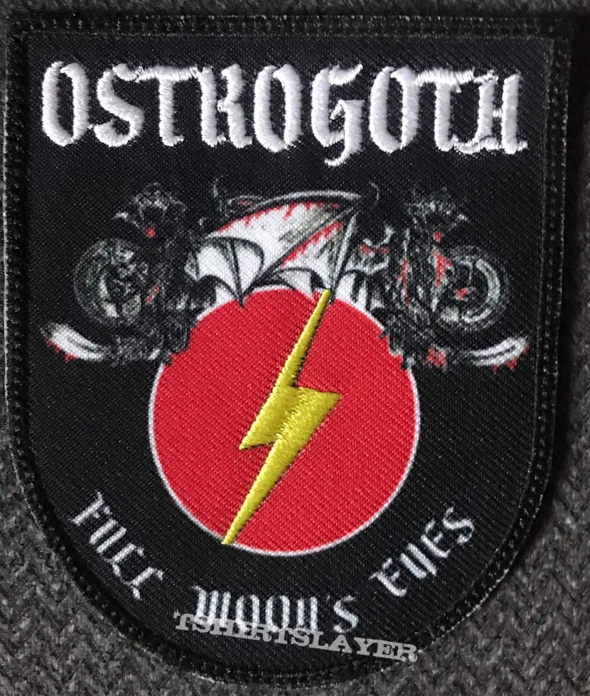 Ostrogoth full moon eyes black border shield patch 