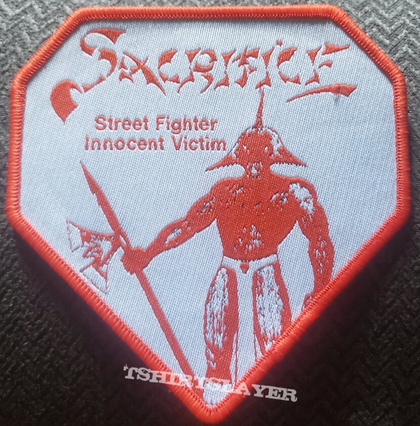 Sacrifice street fighter innocent victim red border patch