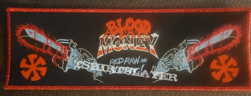 Blood money red raw and bleeding red glitter border strip