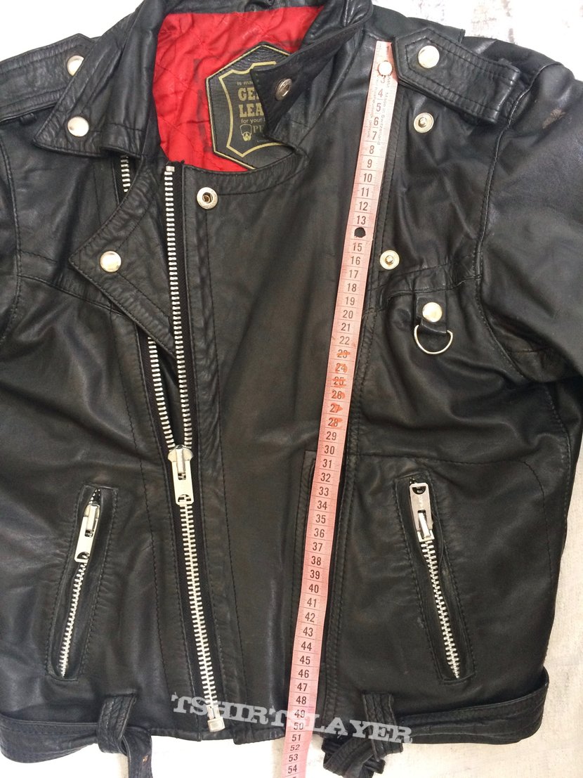 Entombed petroff style leather jacket