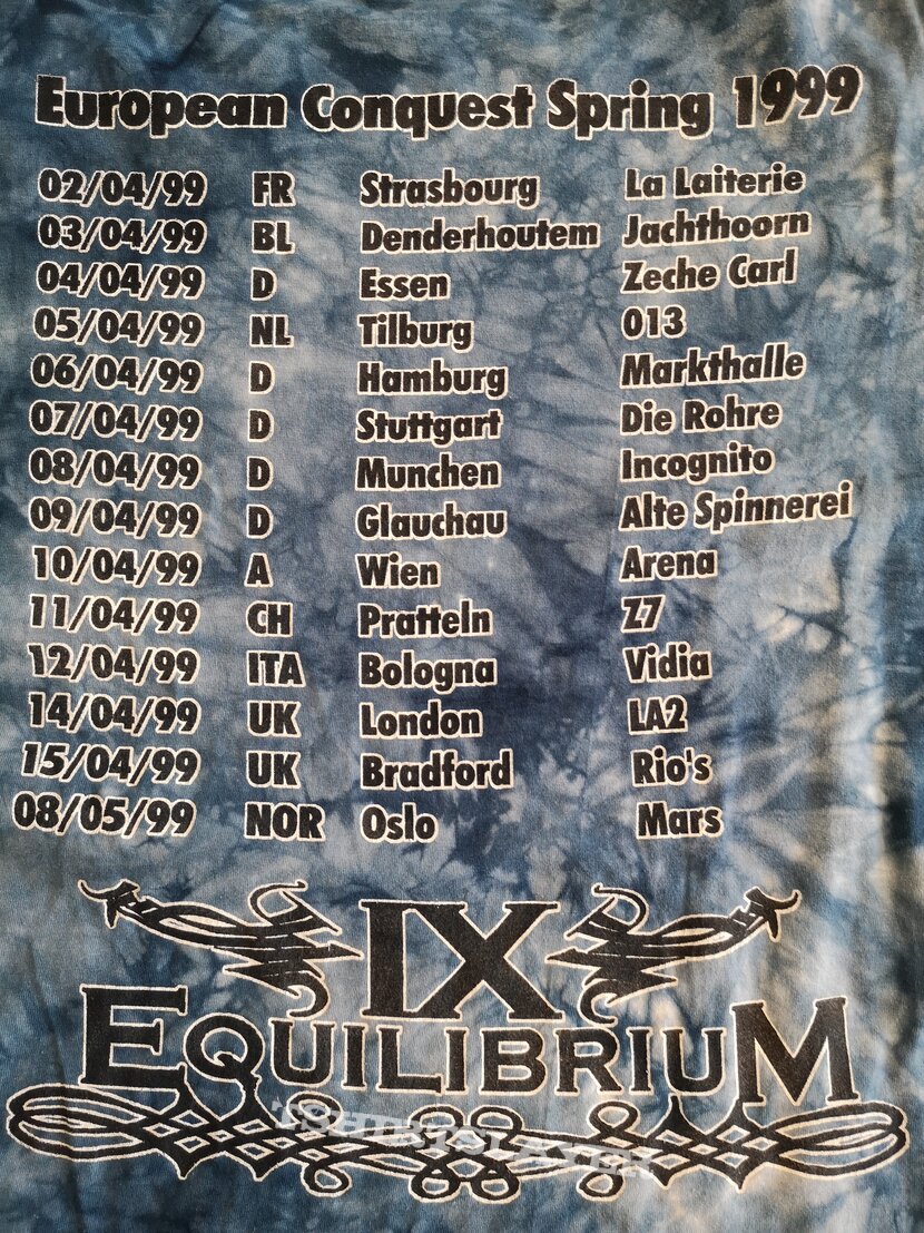 EMPEROR IX Equilibrium Tour European Conquest Spring 1999 Longsleeve