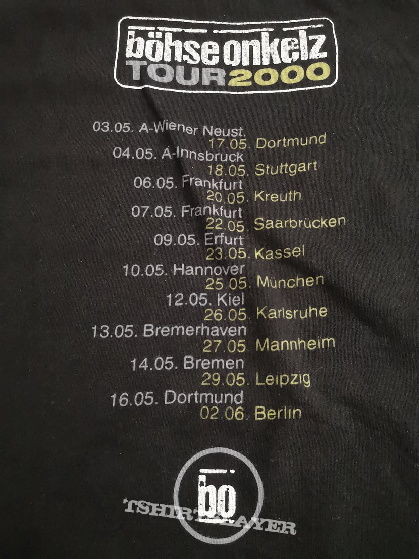 Böhse Onkelz BÖHSE ONKELZ Tour 2000 | TShirtSlayer TShirt and BattleJacket  Gallery