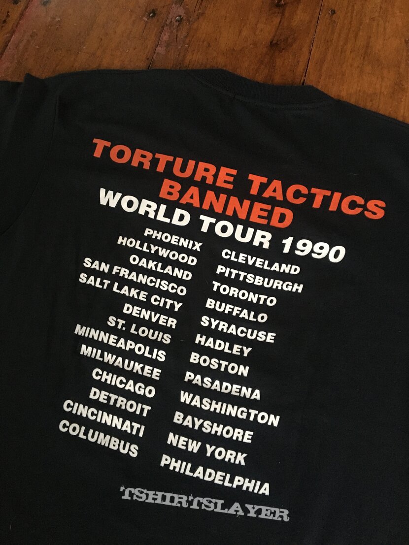 1990 Vio-lence World In A World Torture Tactics Banned Tour Shirt