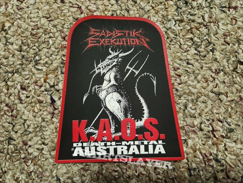 Sadistik exekution K.A.O.S faux leather patch