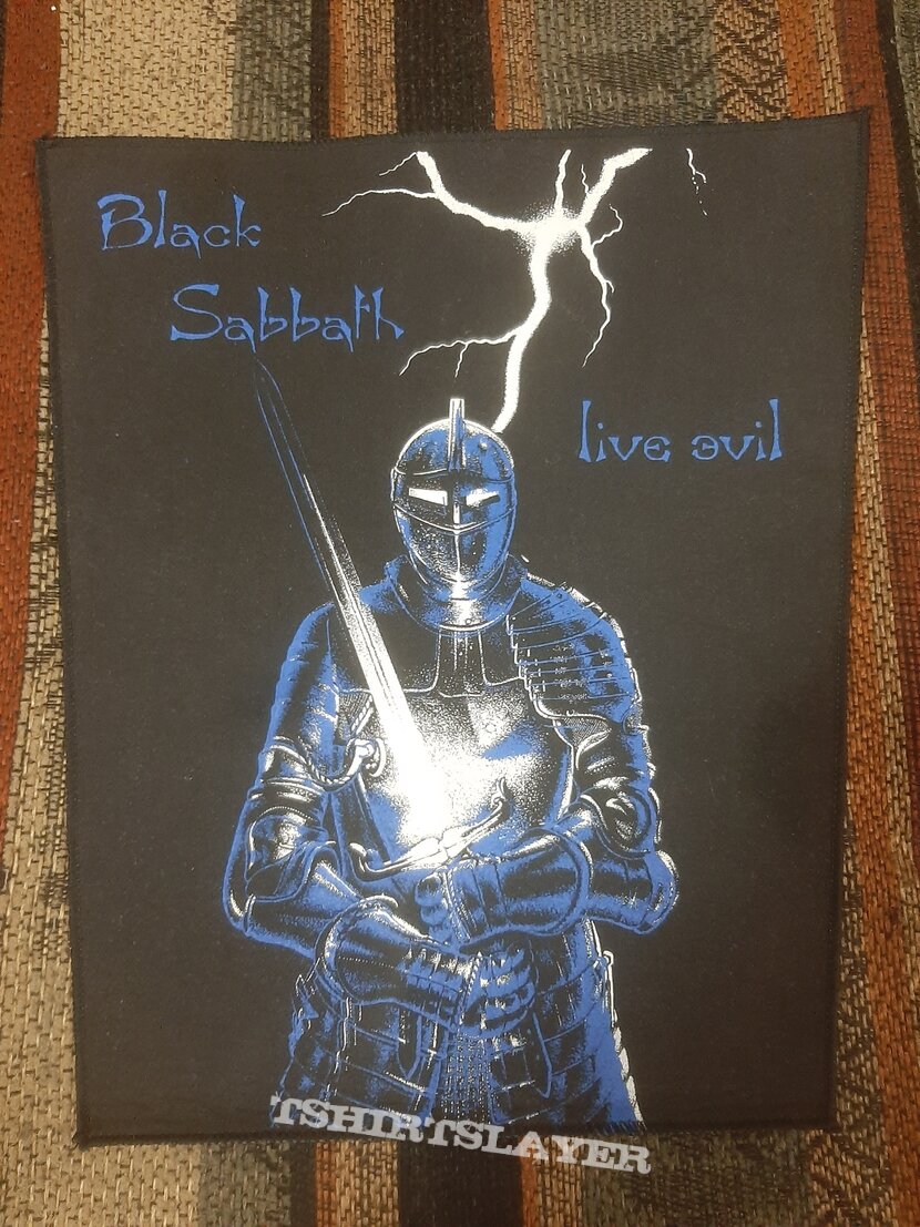 Black sabbath live evil back patch 