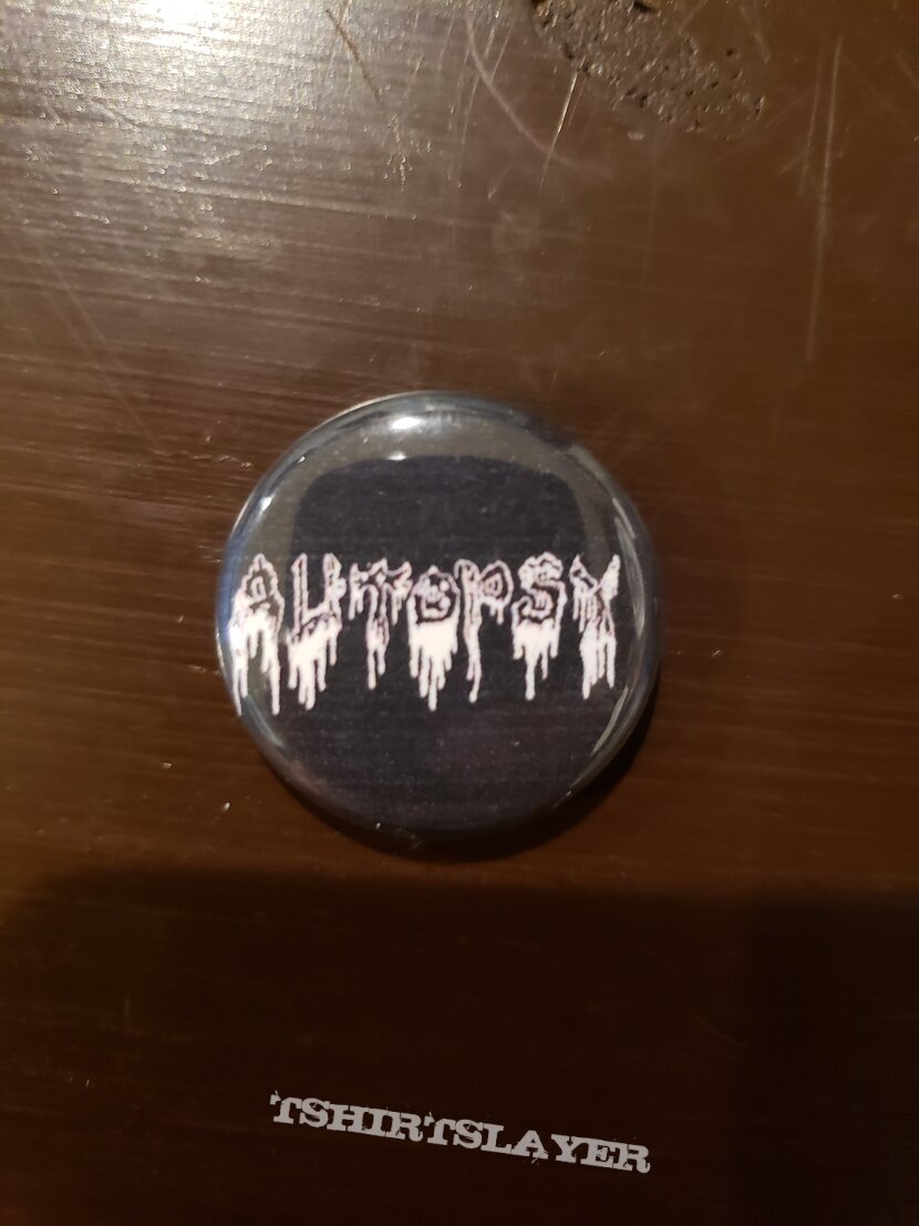 Autopsy black and white logo pin