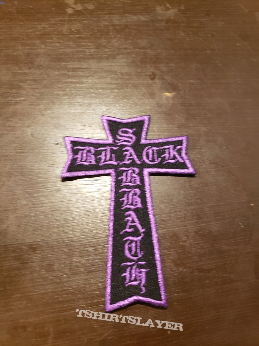 Purple cross Black Sabbath patch.