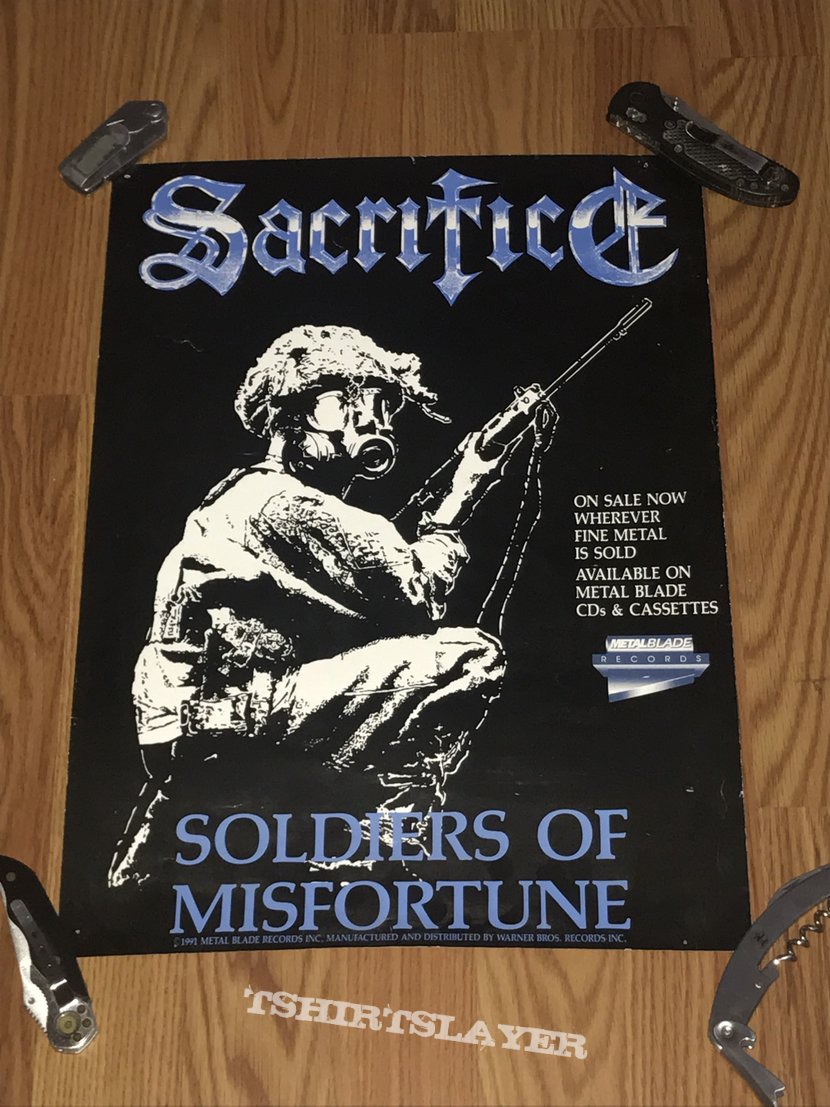 Sacrifice - Soldiers Of Misfortune - Metal Blade Records- Promotional Poster