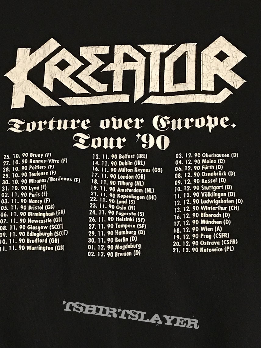 Kreator - Coma of Souls - Torture Over Europe Tour &#039;90 sweatshirt