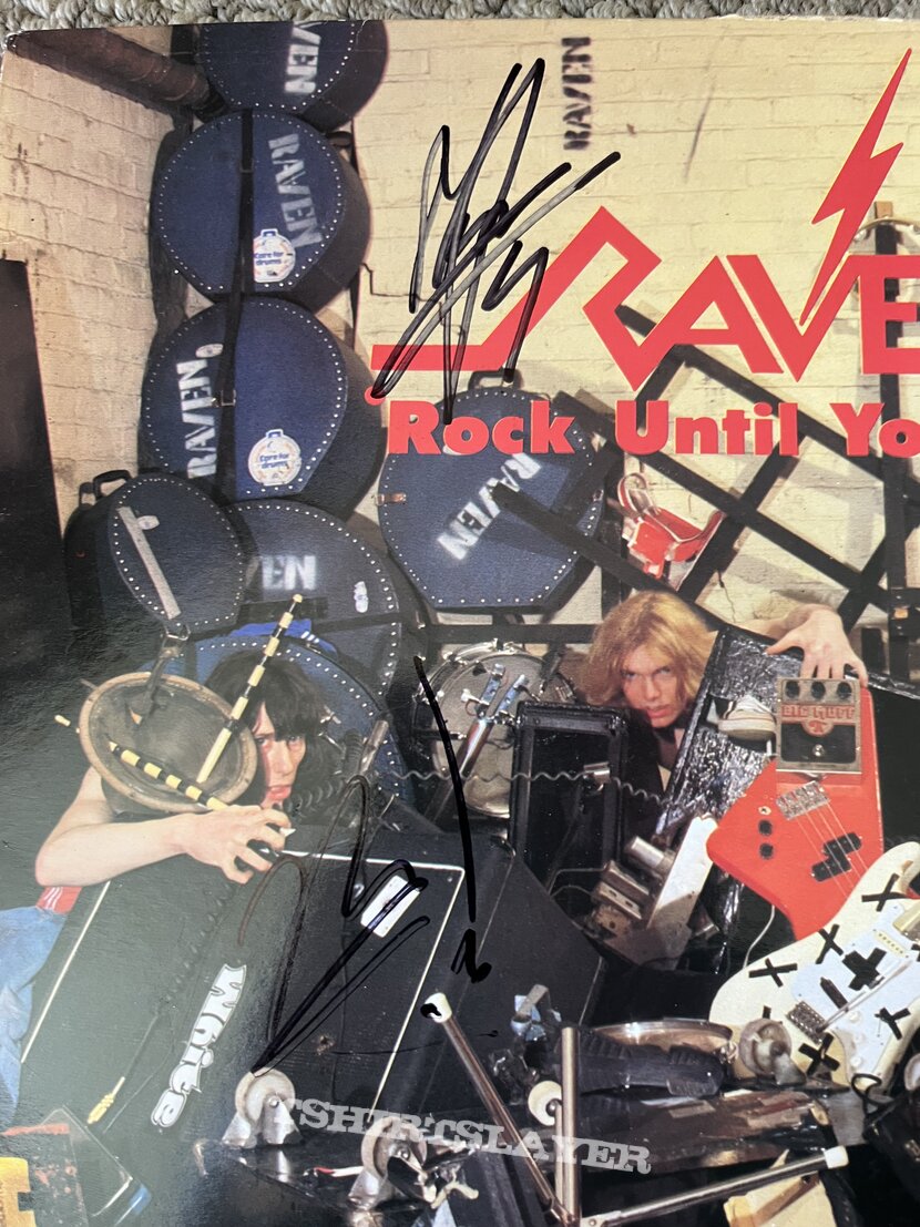 Raven - Rock Until You Drop - Neat Records - Original Pressing - LP  + Poster (Autographed)