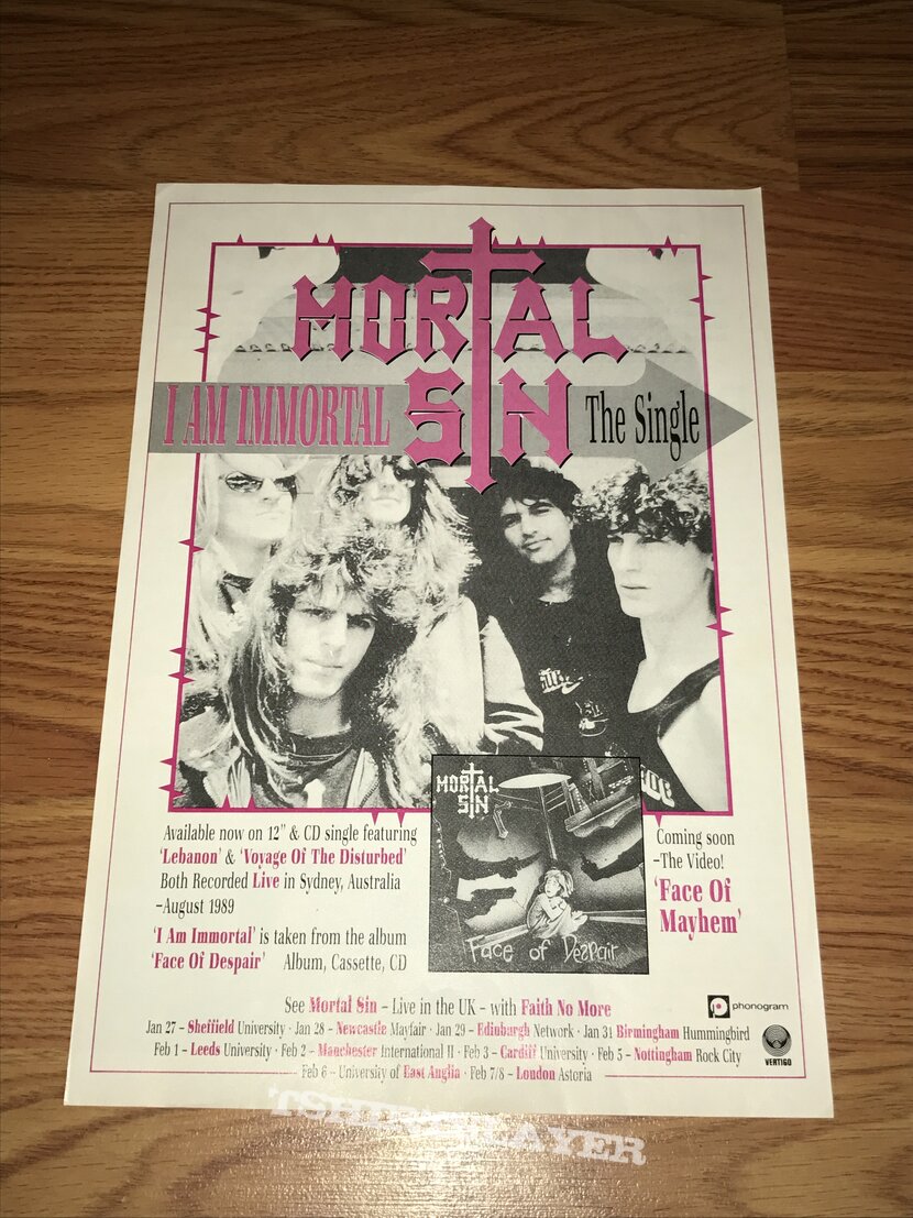 Mortal Sin - Advertisements + Poster