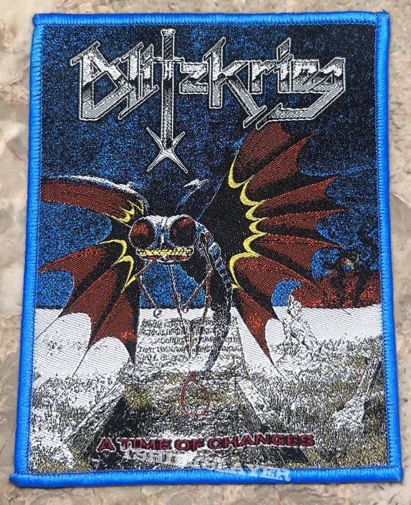 Blitzkrieg - A Time of Changes - Woven Patch