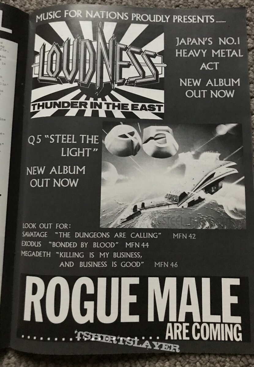 Loudness - Thunder in the East - Promo Poster + Flat + Advertisements