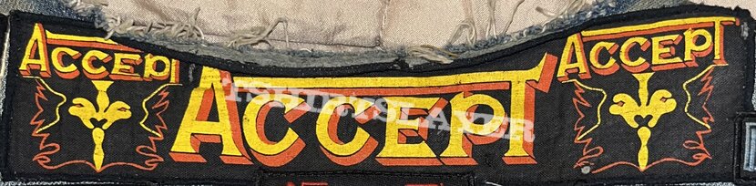 Accept - Logo - Woven Strip Patch