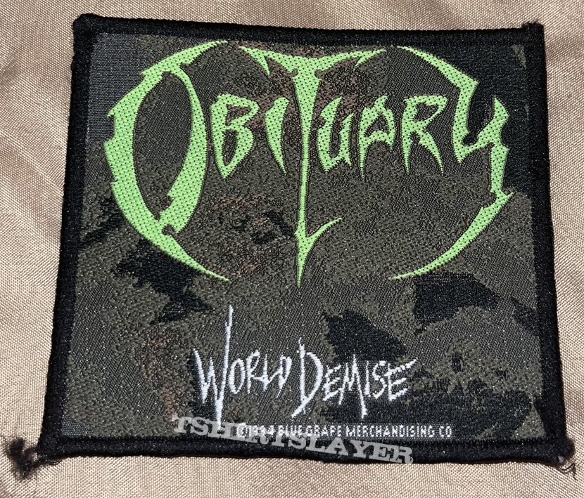 Obituary - World Demise - Woven Patch