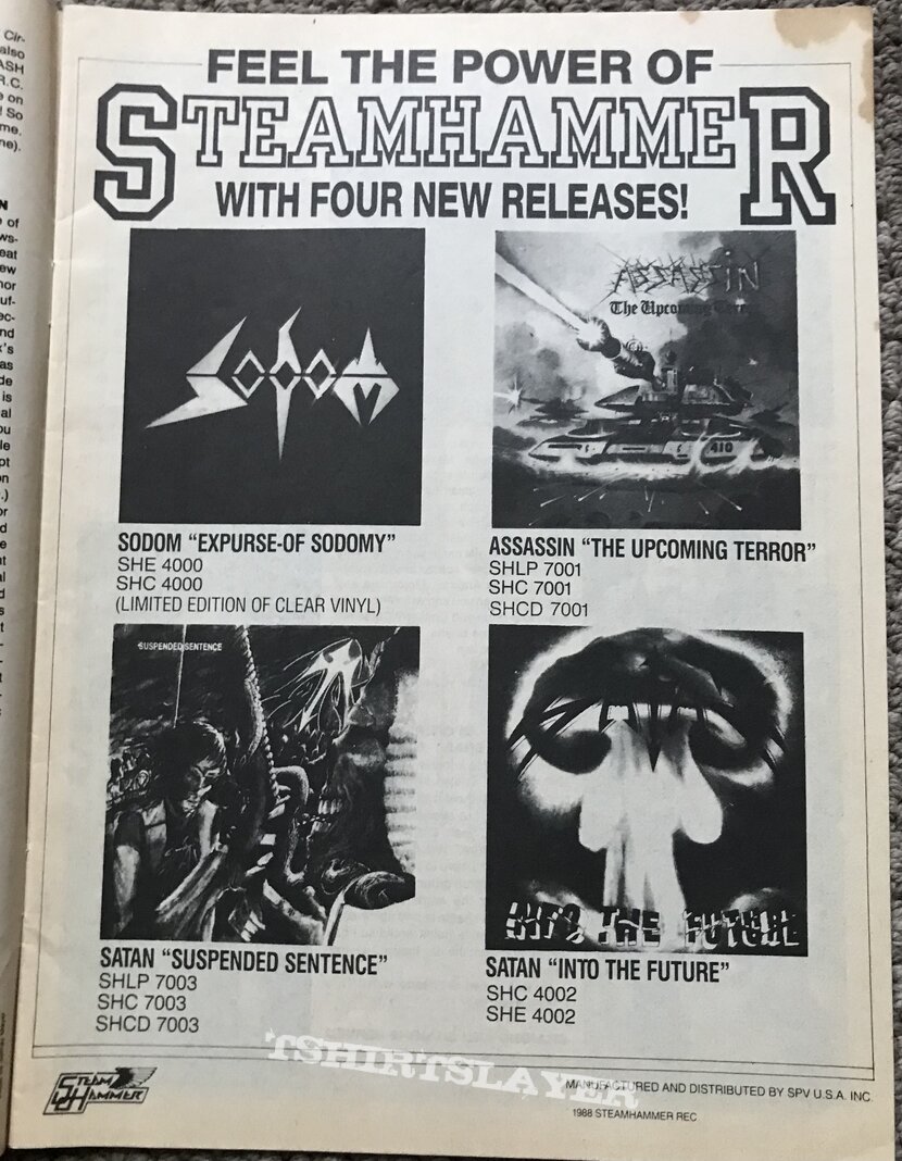 Satan - Band Pin-Up + Advertisement + Promo Poster + Post-Cards