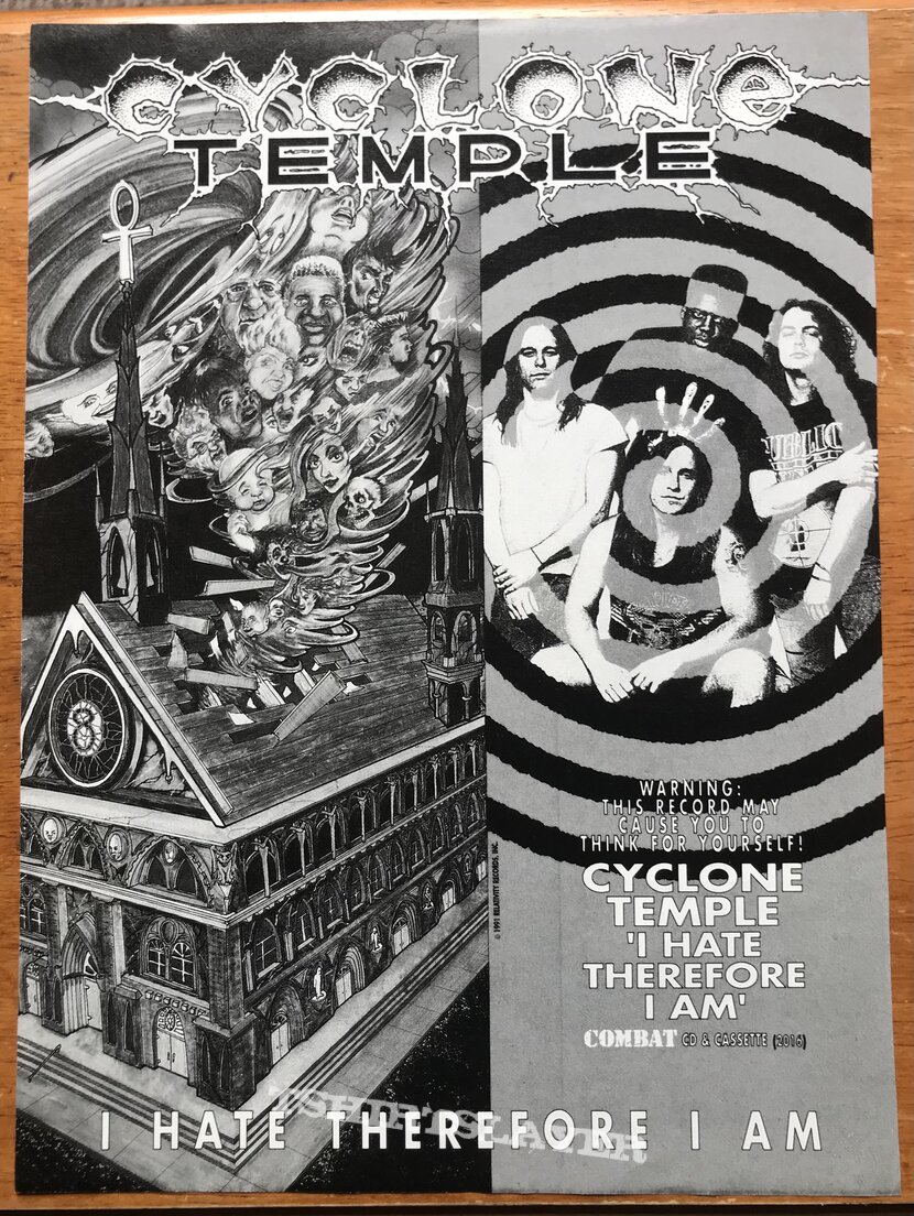 Cyclone Temple - I Hate Therefore I Am - Advertisement