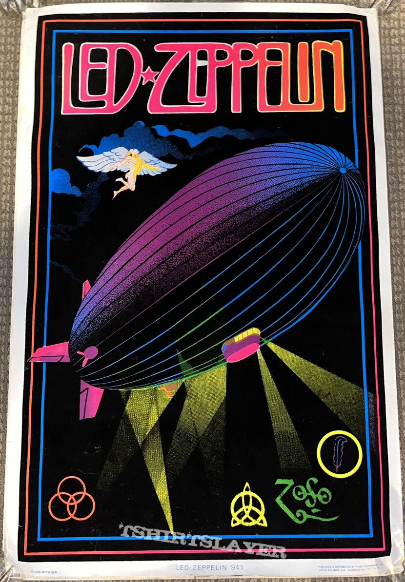 Rød dato Nogle gange nogle gange Bordenden Led Zeppelin - Blacklight poster II | TShirtSlayer TShirt and BattleJacket  Gallery