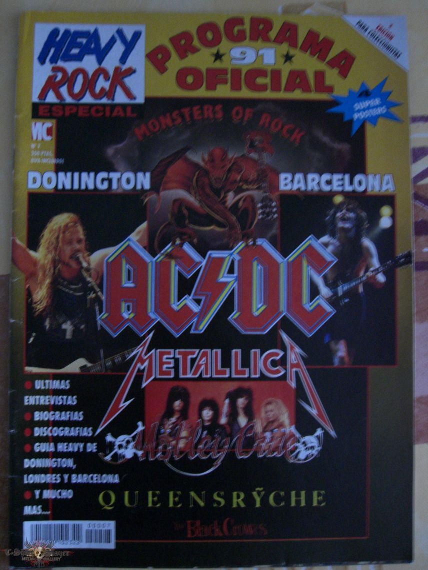 Megadeth Spanish Metal Megazines/Catalogs 89 - 95