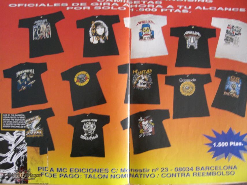 Megadeth Spanish Metal Megazines/Catalogs 89 - 95