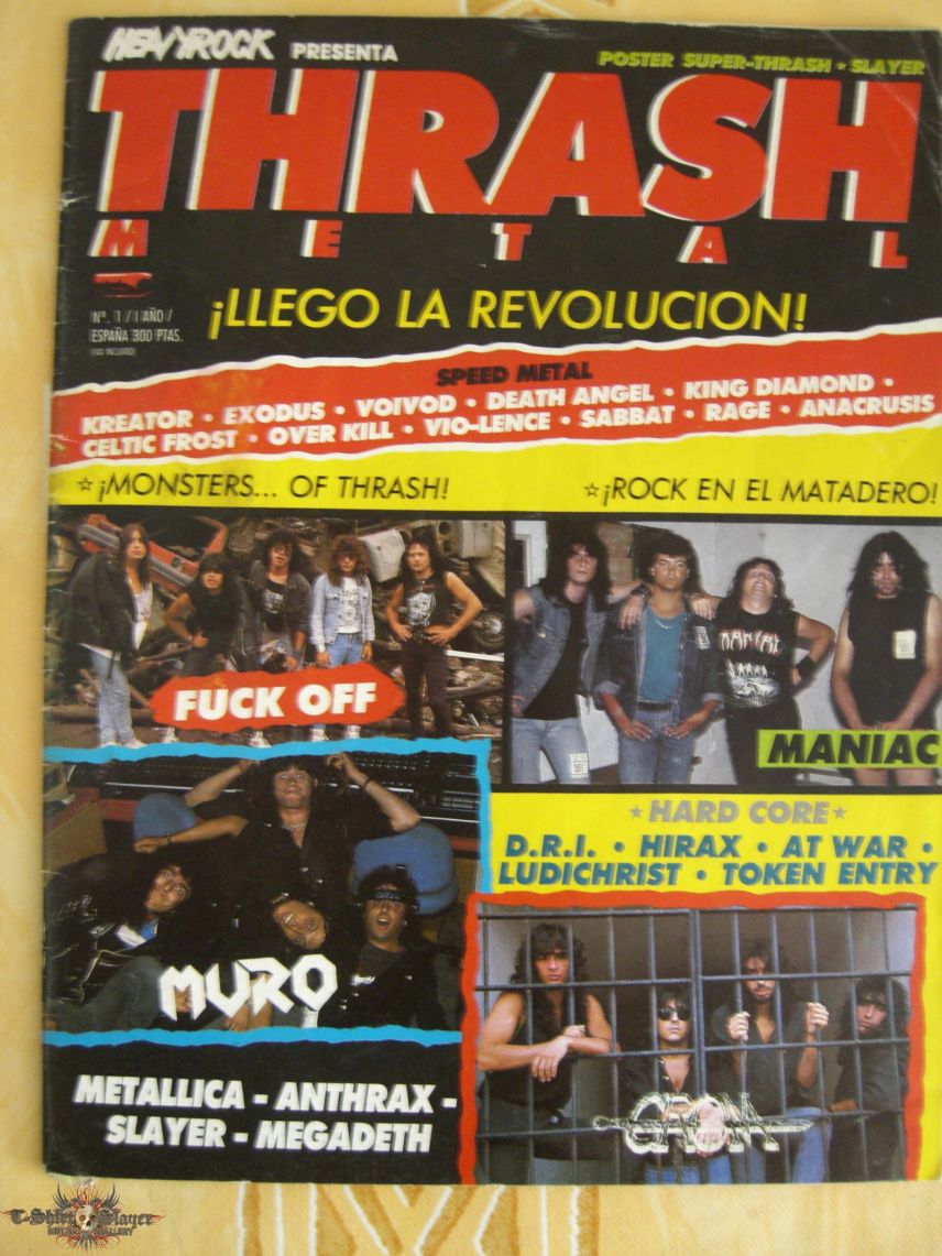 Megadeth Spanish Metal Megazines/Catalogs 89 - 95