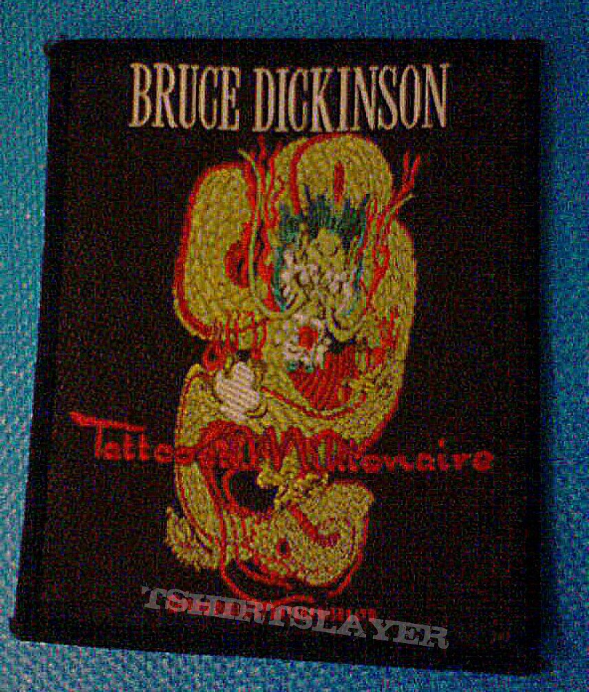 bruce dickinson tatto millionaire woven patch vintage