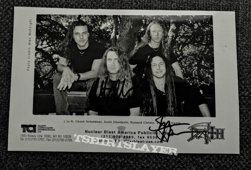 Death The Sound of Perseverance Promo Picture singed 