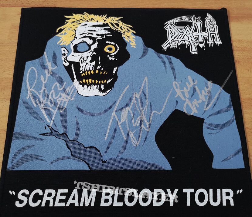 Death - Scream Bloody Gore Tour Backpatch Singed By Rick Rozz, Terry Butler and Bill Andrews 