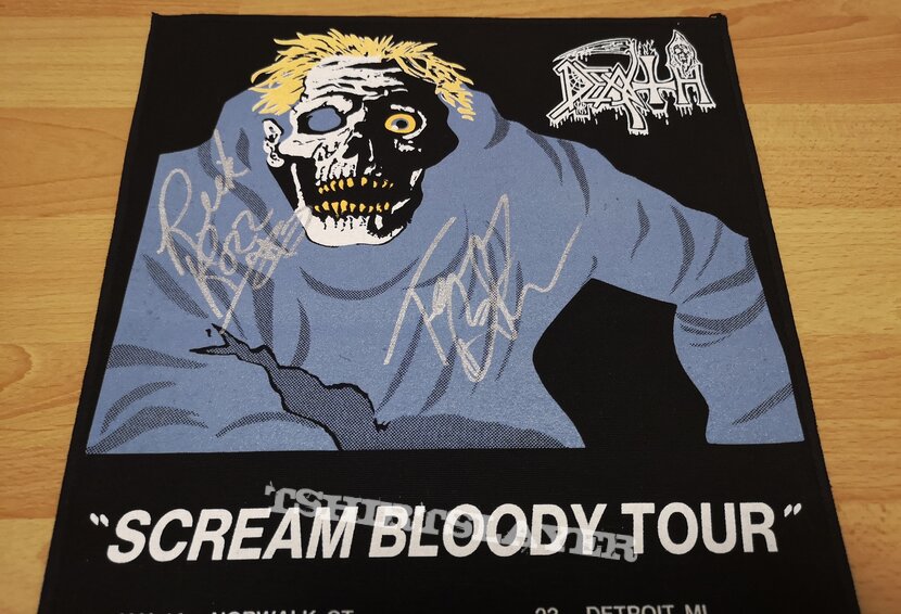 Death - Scream Bloody Gore Tour Backpatch Singed 