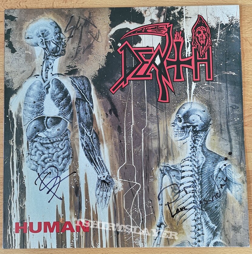 Death - Human singed by Sean Reinhart, Paul Masvidal &amp; Scott Carino 