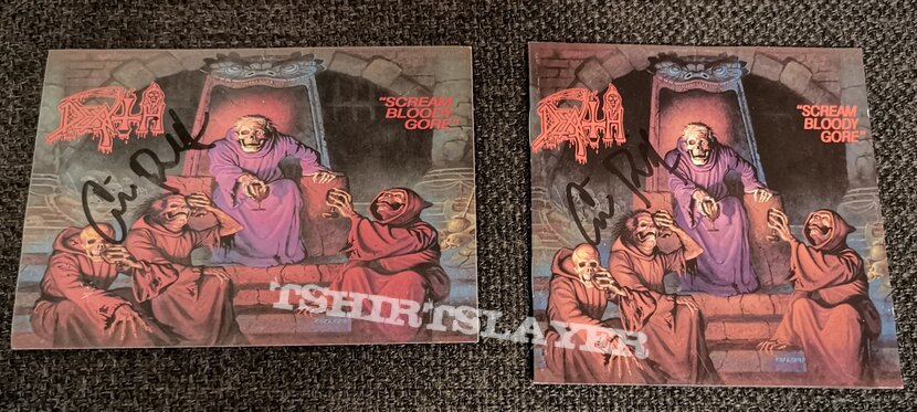 Death - Scream Bloody Gore CD / Sticker singed 