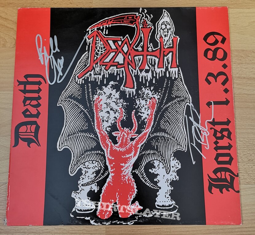Death - live Lp 1989 singed by Terry Butler and Bill Andrews 