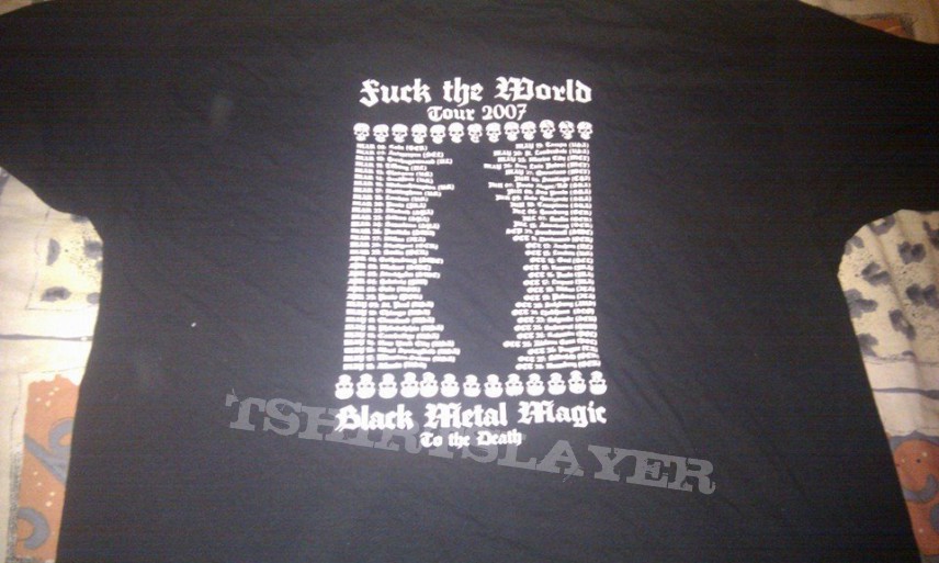 Watain fuck the world tourshirt