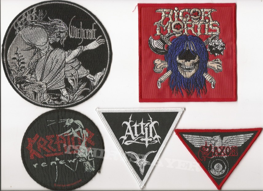 Patch - Rigor Mortis, Witchcraft, kreator, Attic &amp; Saxon Patches