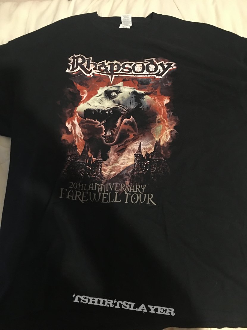 T-shirt rhapsody « 20th anniversary farewell tour » | TShirtSlayer TShirt  and BattleJacket Gallery