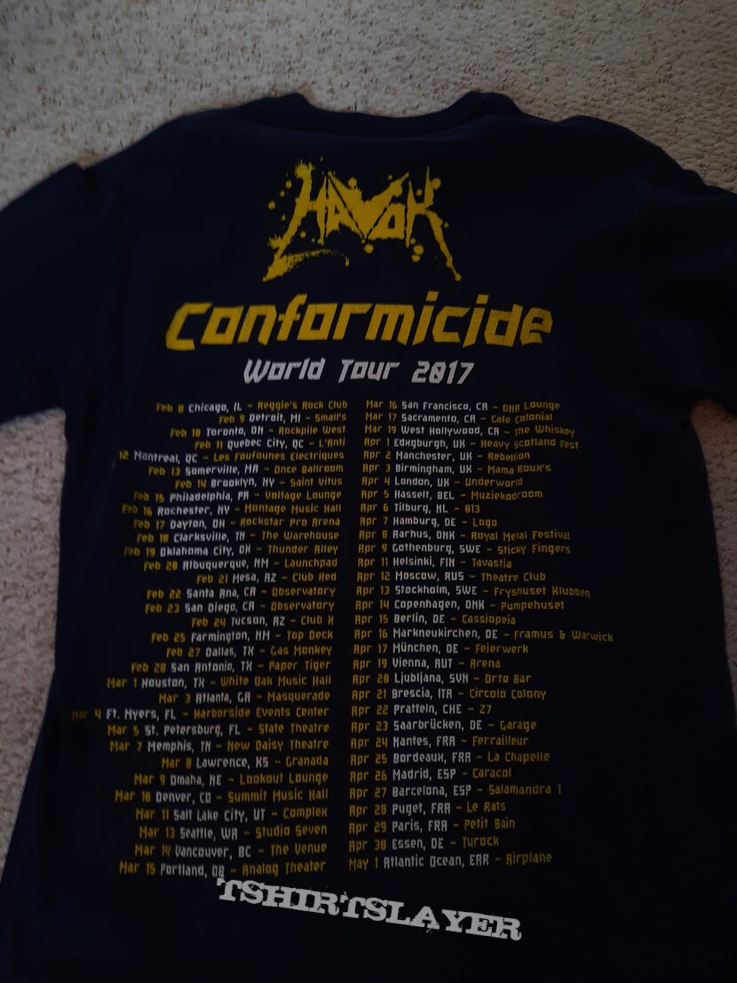 Havok Conformicide World Tour Shirt