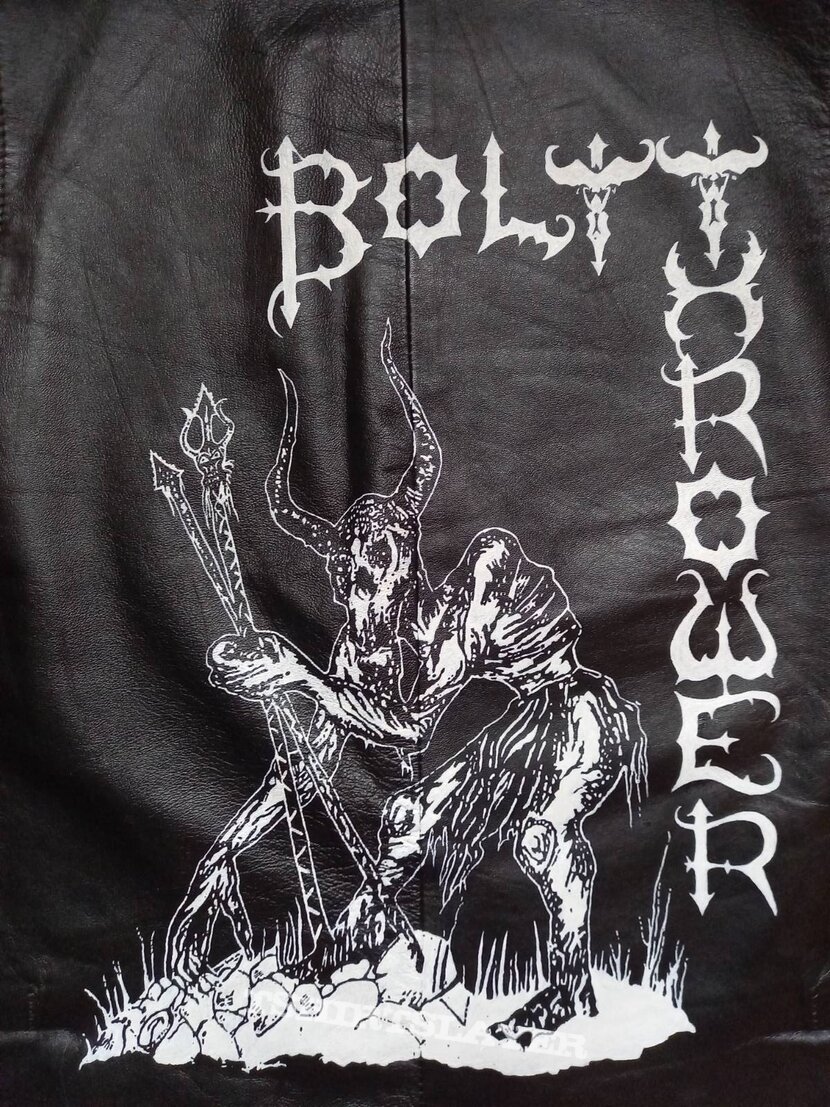 Handpainted Bolt thrower Leather Vest