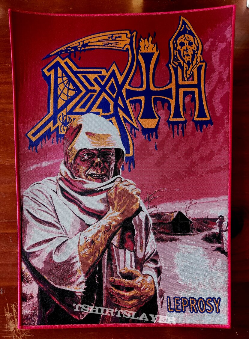 Death - Leprosy Backpatch (Pink Border) | TShirtSlayer TShirt and  BattleJacket Gallery