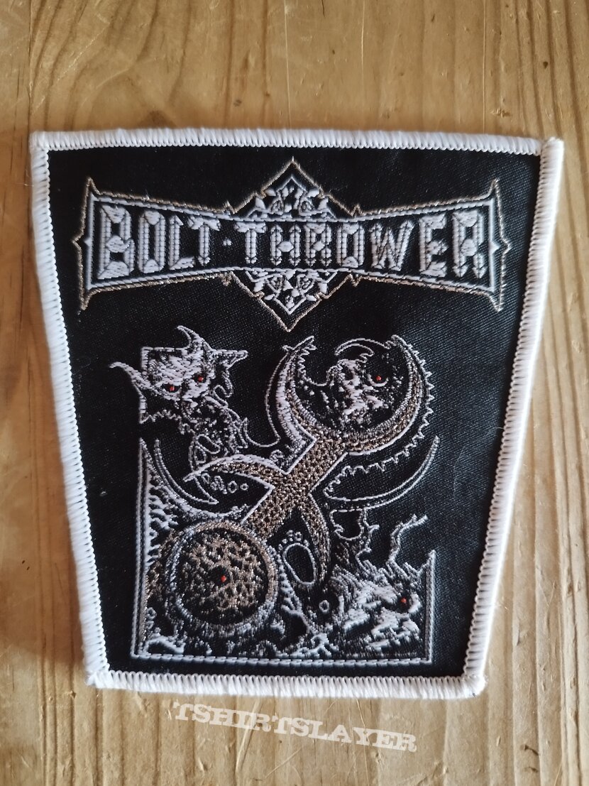 Bolt thrower patch white border