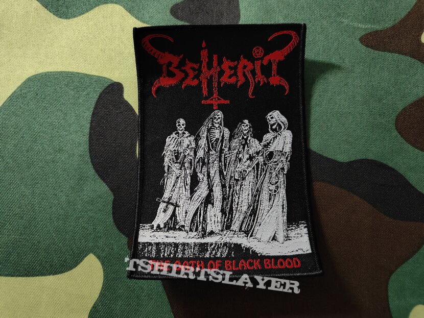 Beherit &quot;The Oath of Black Blood&quot; Official Woven Patch