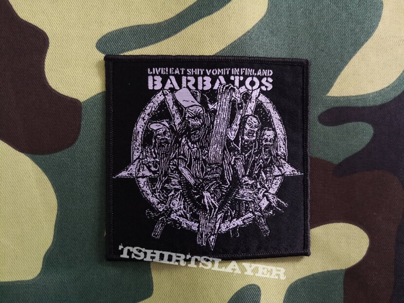 Barbatos &quot;Live! Eat Shit Vomit in Finland&quot; Official Woven Patch